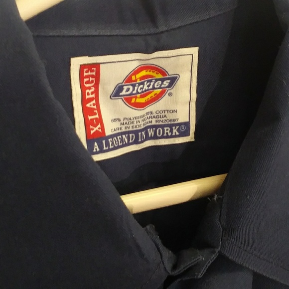 Dickies Navy Blue Long-Sleeve Shirt - Picture 3 of 3